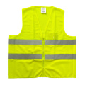 Maillot jaune fluorescent et gilet de sécurité réfléchissant solide avec poche en PVC